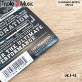 D'addario EXL120 ORIGINAL RESMI 9-42 senar gitar elektrik