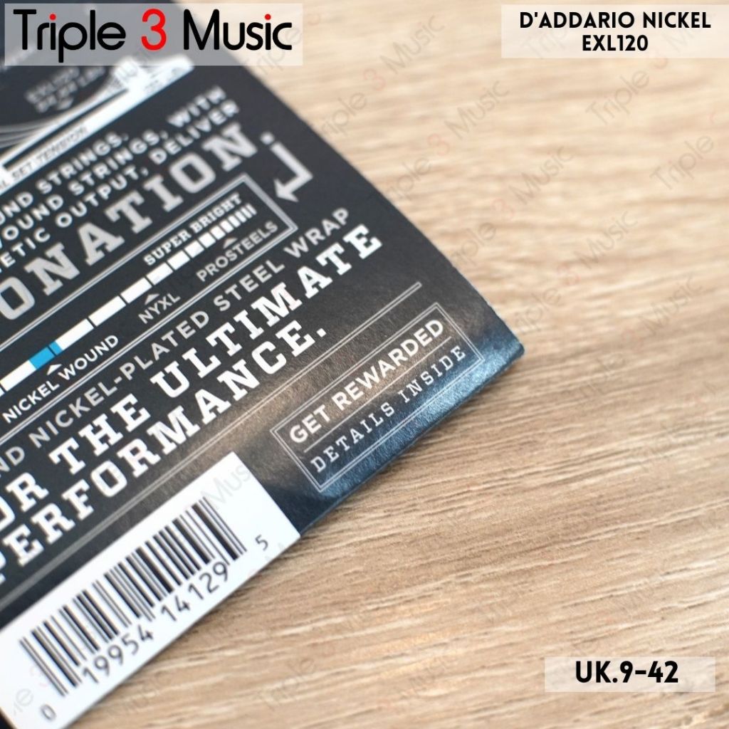 D'addario EXL120 ORIGINAL RESMI 9-42 senar gitar elektrik