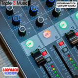 Recording Tech LUXURY 8 MK2 LOOPBACK VERSION 8 Input 3 Aux Usb Mixer audio