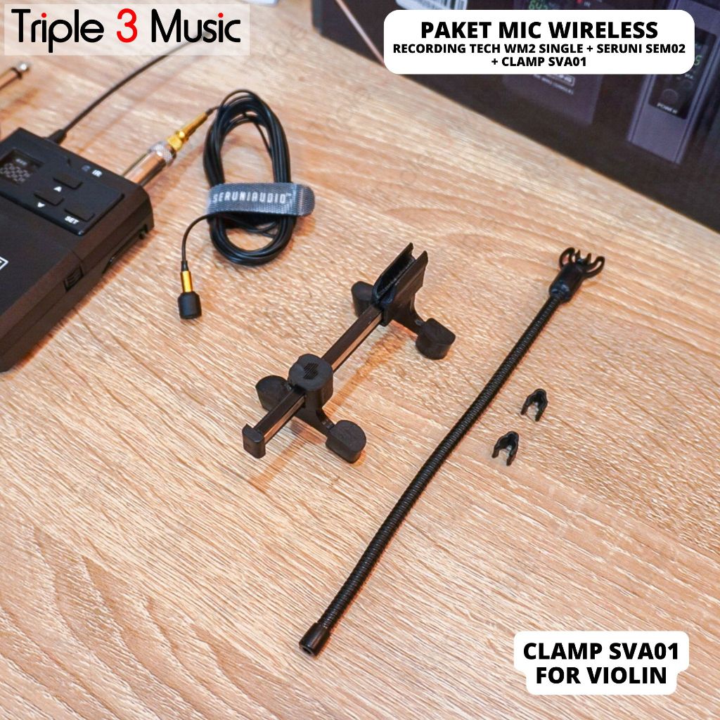 SERUNI SEM-02 SEM02 SEM 02 Wireless microphone BIOLA VIOLIN with RT WM2 SINGLE