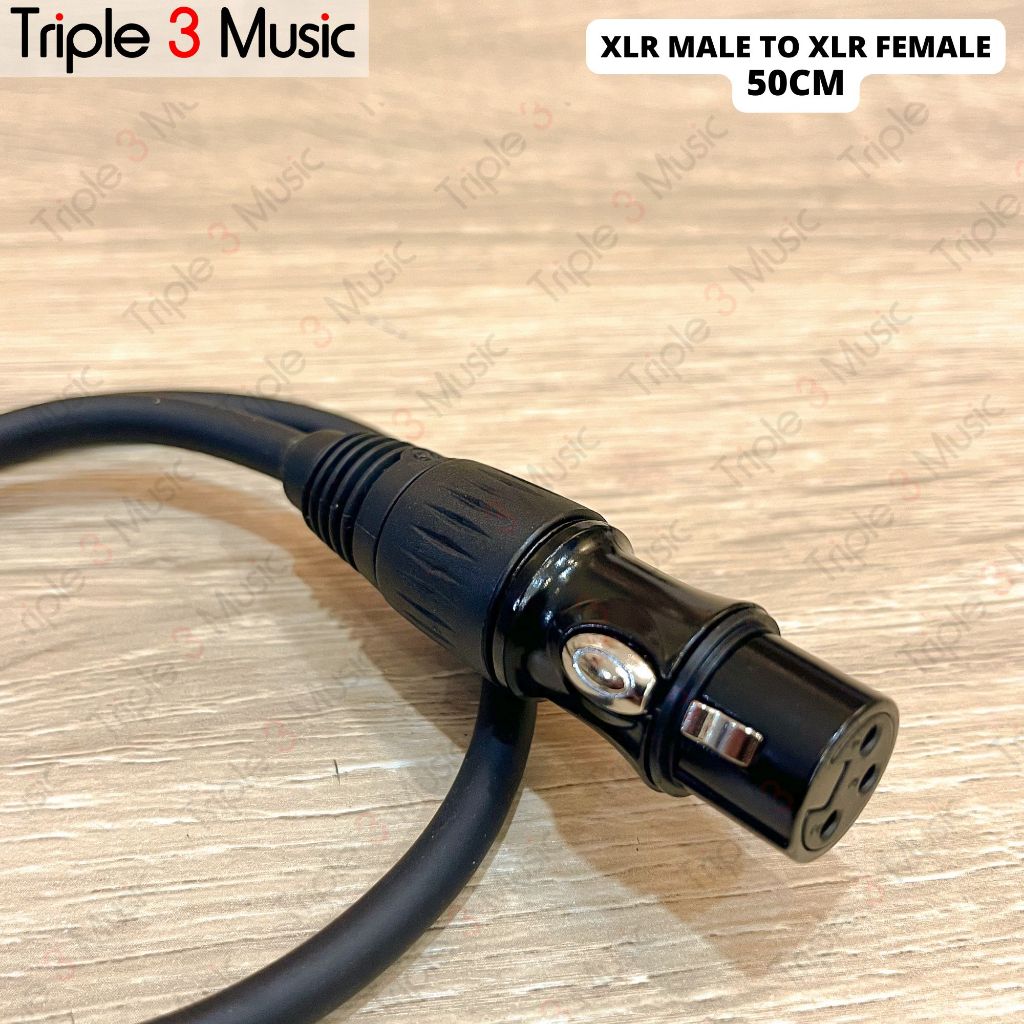 OFC kabel pendek Kabel mic microphone XLR male to XLR female 50cm 75cm