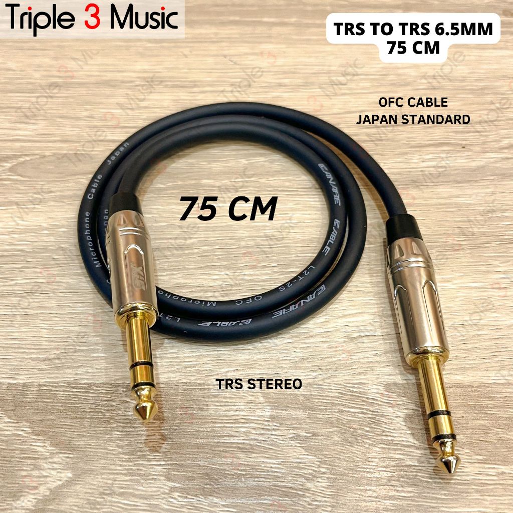 OFC kabel pendek TRS 6.5 mm To TRS 6.5mm 50cm 75cm balanced Akai