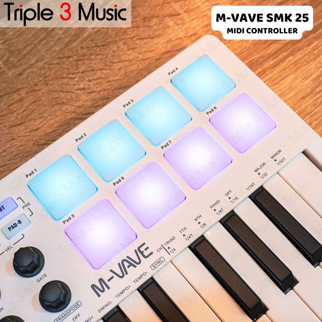 M-VAVE MVAVE SMK 25 SMK25 Midi Keyboard Controller 25 Keys