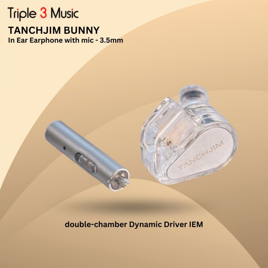 Tanchjim Bunny DMT4 Ultra Dynamic Driver Earphone In Ear Monitor With Microphone
