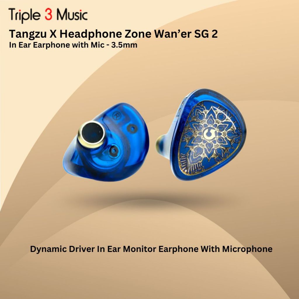 Tangzu x Headphone Zone Wan Er 2 / WanEr 2 Dynamic Driver In Ear Monitor Earphone With Microphone - 3.5mm
