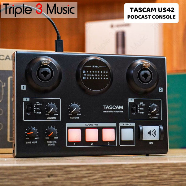 Tascam US42 US42B BLACK PODCAST CONSOLE LIVE STREAMING