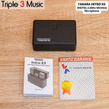 Takara INTRO X3 Digital Wireless Mic clip on 2 mic Microphone with Charging Case