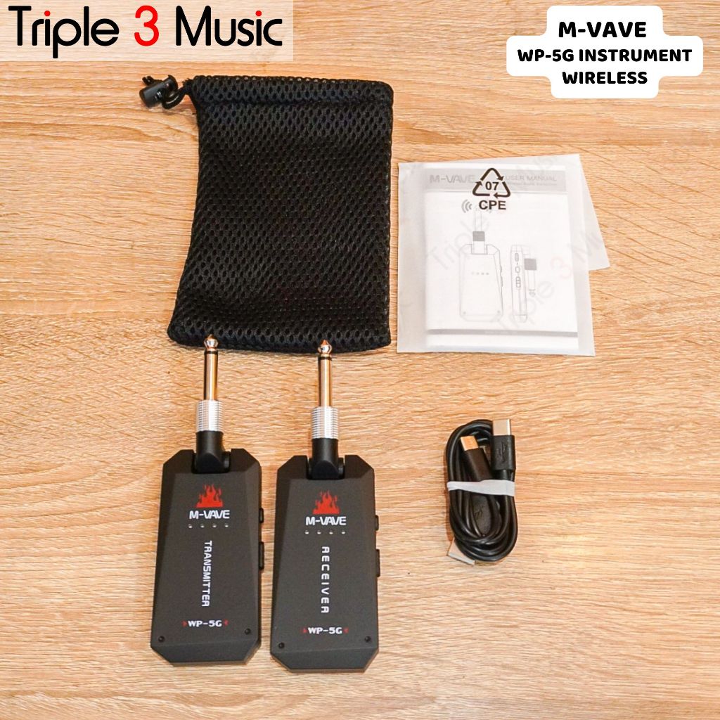 M-VAVE WP3 WP 5G Wireless gitar 5.8G Guitar transmitter dan receiver