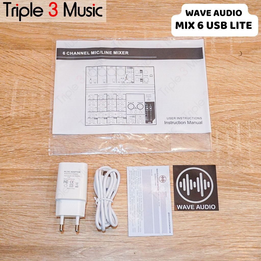 WAVE AUDIO MIX6USB LITE MIX 6 USB personal monitor mini mixer usb soundcard LIVE STREAMING