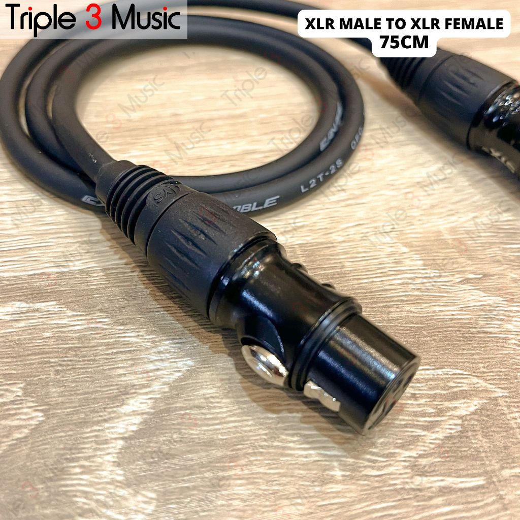 OFC kabel pendek Kabel mic microphone XLR male to XLR female 50cm 75cm