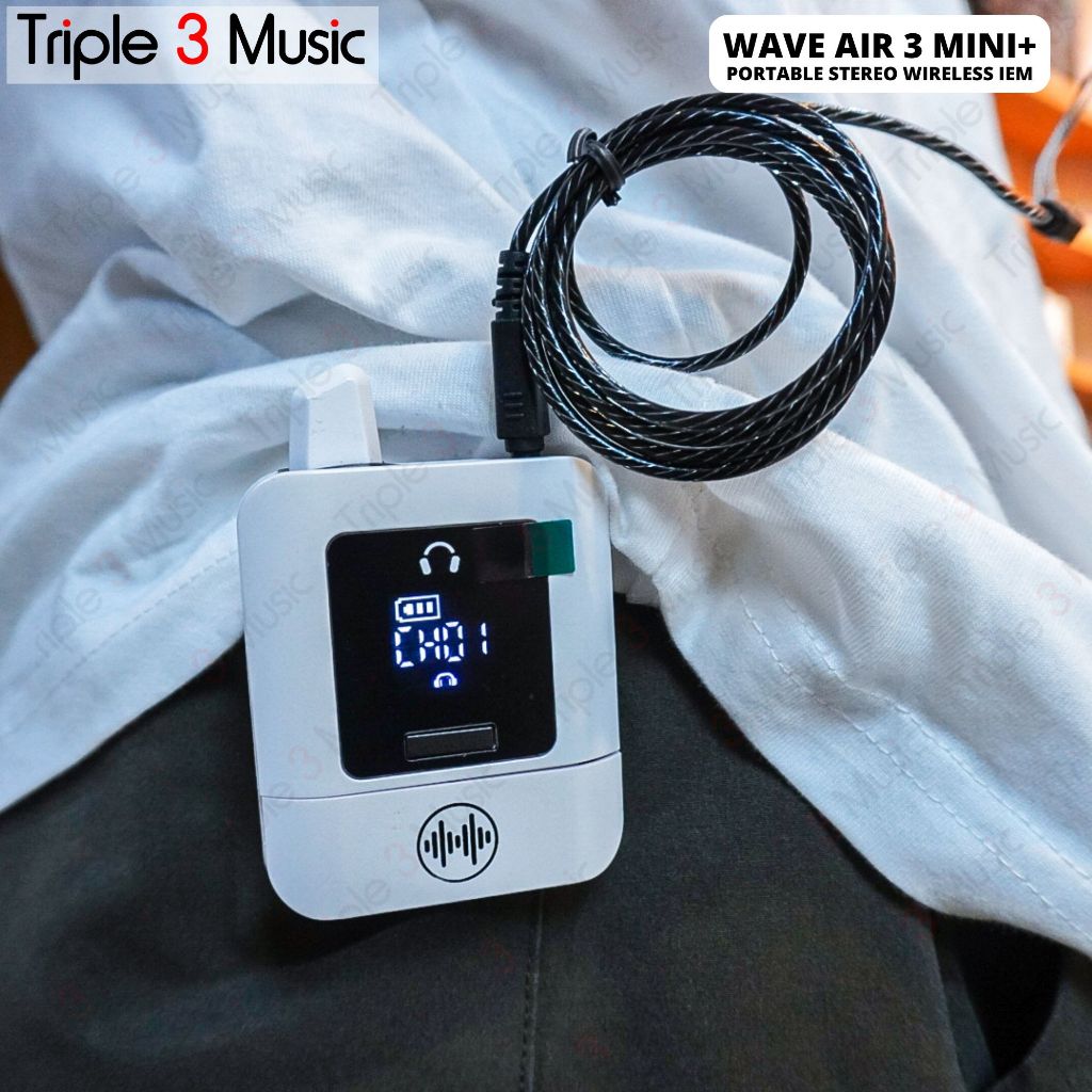 WAVE AIR 3 MINI + PLUS IEM WIRELESS SET STEREO SISTEM PORTABLE