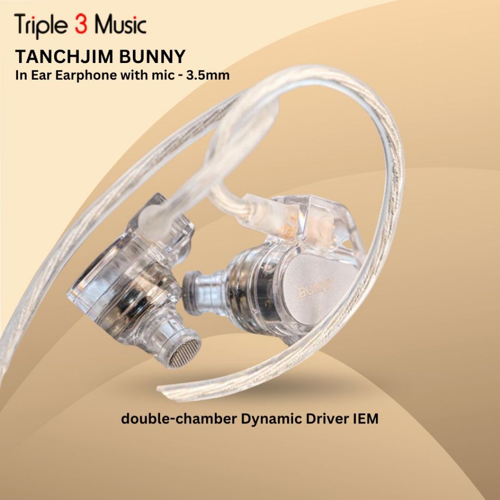 Tanchjim Bunny DMT4 Ultra Dynamic Driver Earphone In Ear Monitor With Microphone
