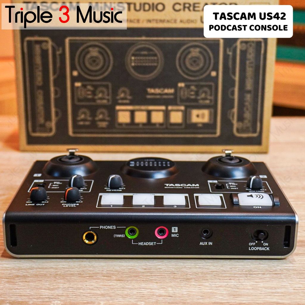 Tascam US42 US42B BLACK PODCAST CONSOLE LIVE STREAMING