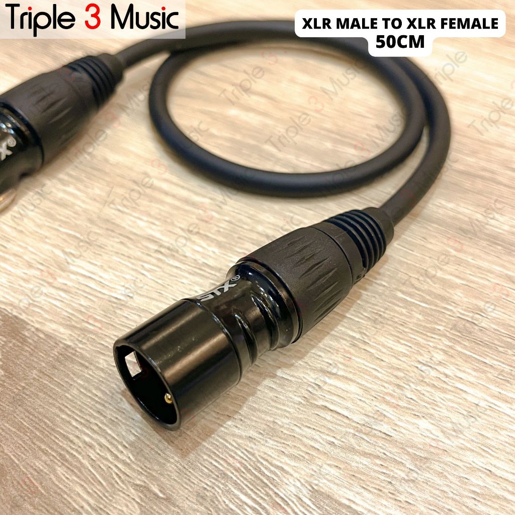 OFC kabel pendek Kabel mic microphone XLR male to XLR female 50cm 75cm