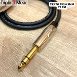 OFC kabel pendek TRS 6.5 mm To TRS 6.5mm 50cm 75cm balanced Akai