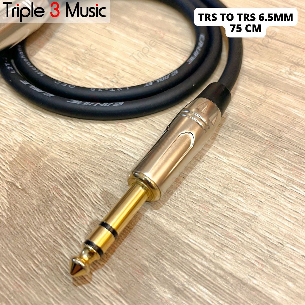 OFC kabel pendek TRS 6.5 mm To TRS 6.5mm 50cm 75cm balanced Akai