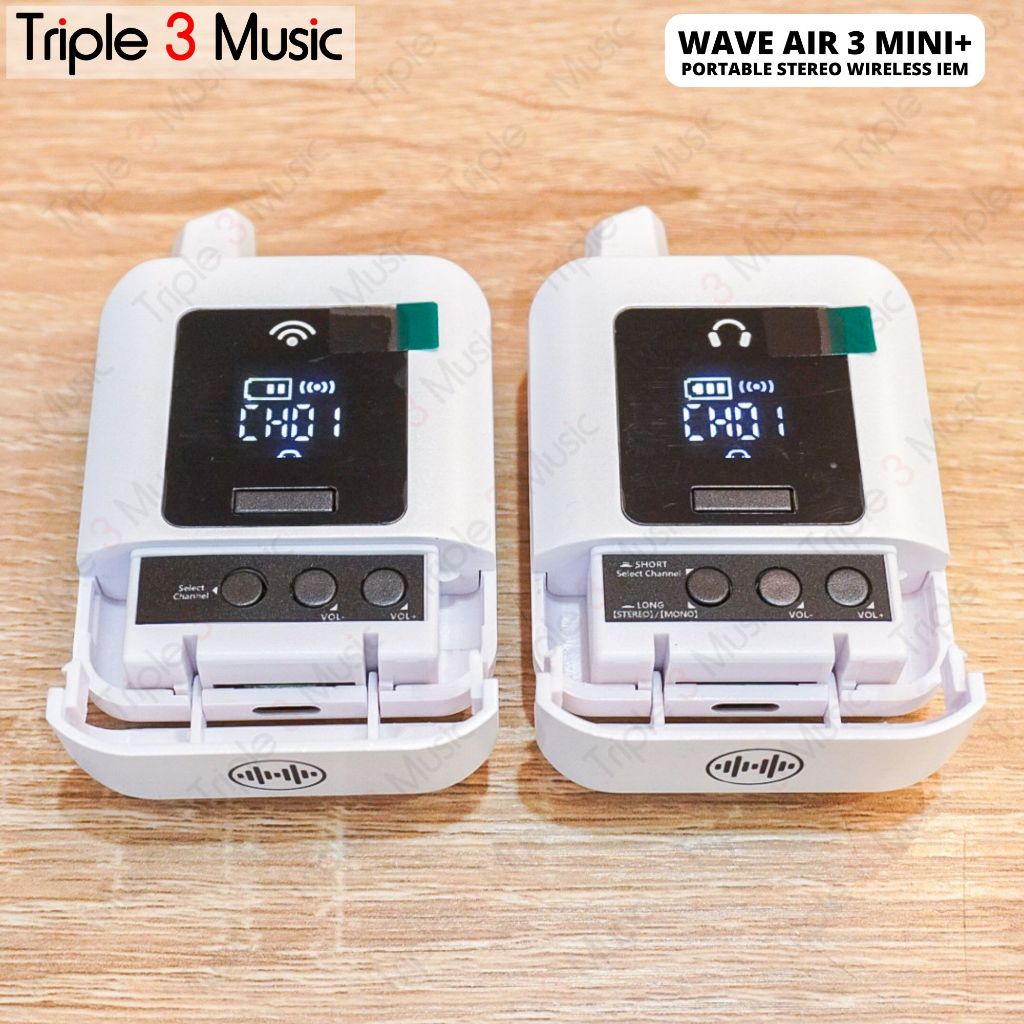 WAVE AIR 3 MINI + PLUS IEM WIRELESS SET STEREO SISTEM PORTABLE