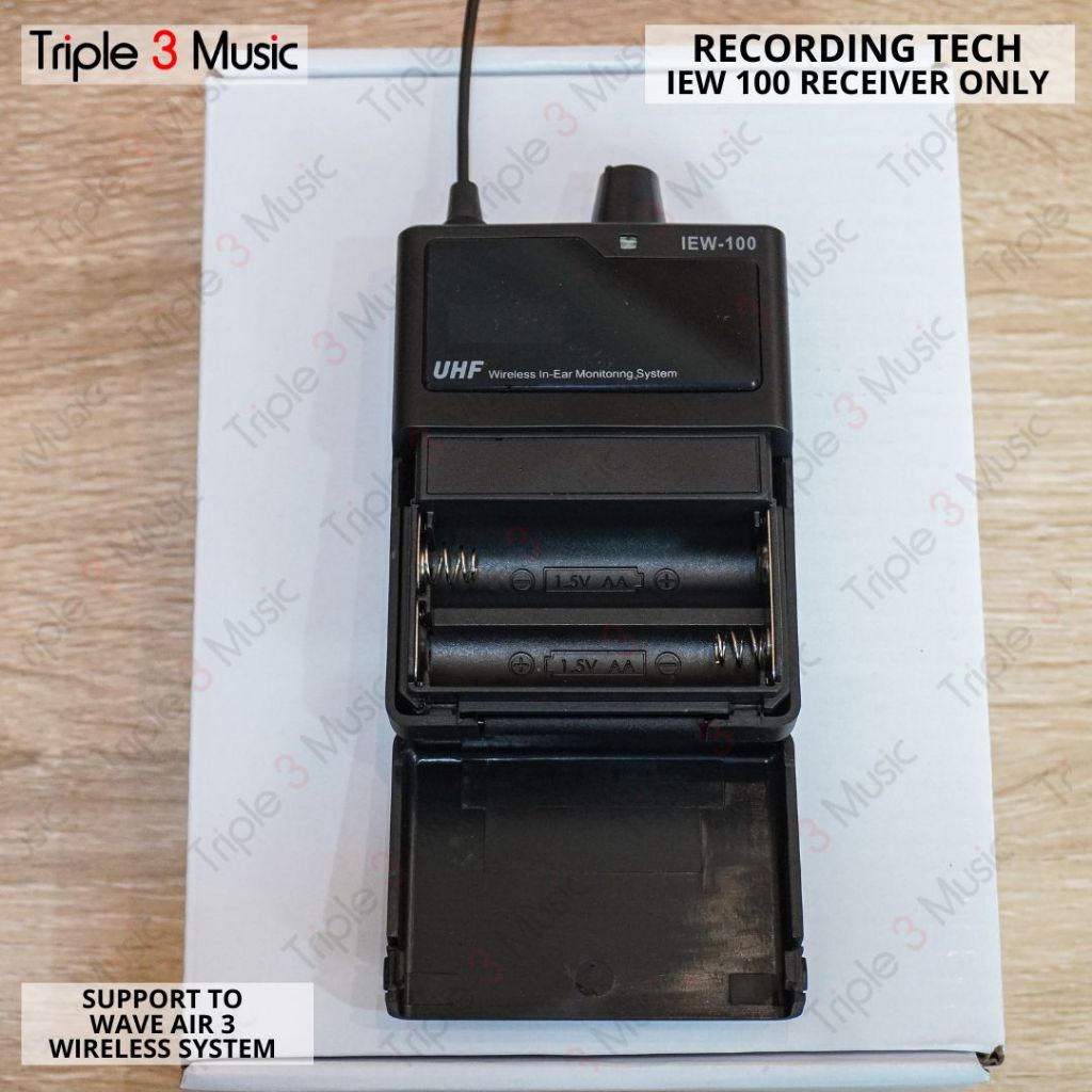 Receiver RX Untuk Recording tech IEW100 IEW 100/ WAVE AIR 3 wireless in ear