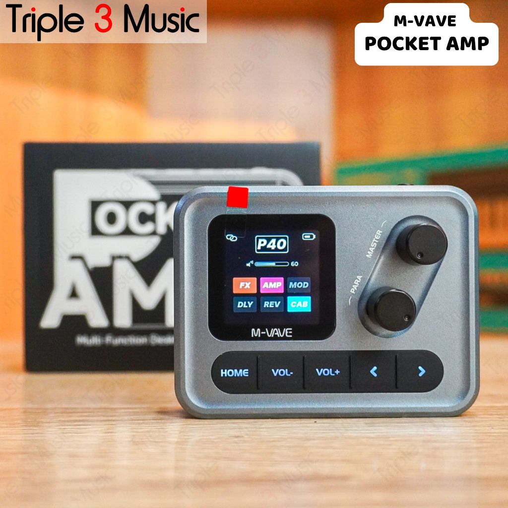 M-vave Pocket Amp Portable multi efek gitar bass