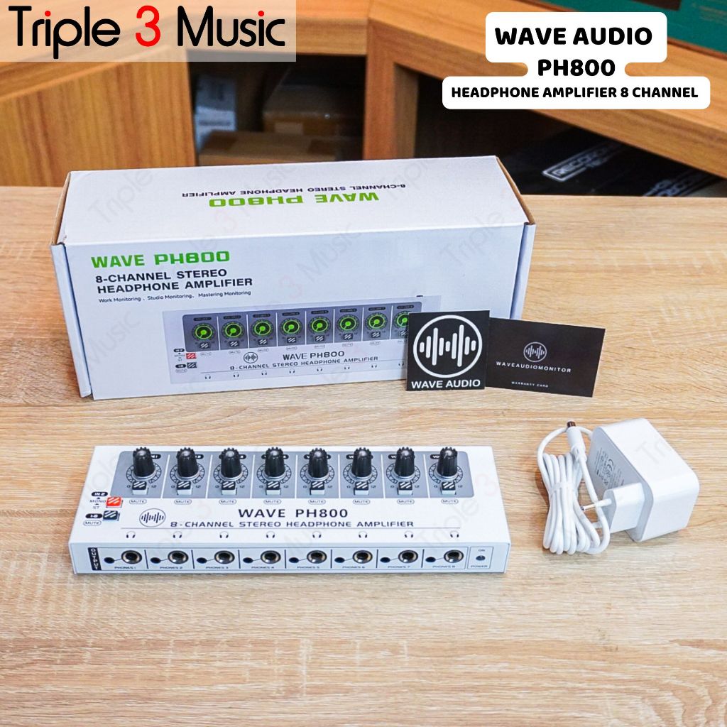 WAVE PH800 Headphones Amplifier 8 Channel alat cabang headphone 8 pcs