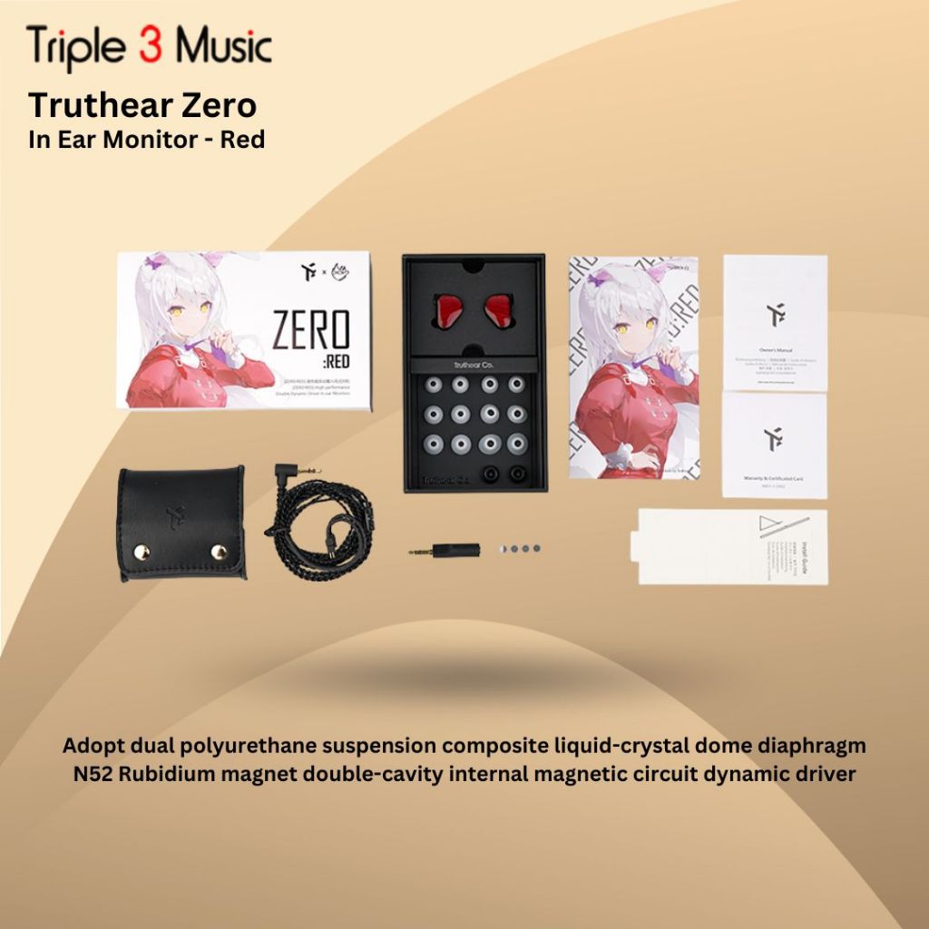 TruthEar ZERO RED x Crinacle RED Dual Dynamic Driver In Ear Earphone