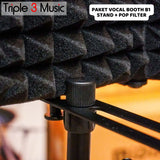 Paket Vocal booth TFF Tech B1 With Stand & Pop Filter