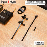 SERUNI SEM-02 Wireless Gitar Microphone AKUSTIK with recording tech RT WM2 SINGLE