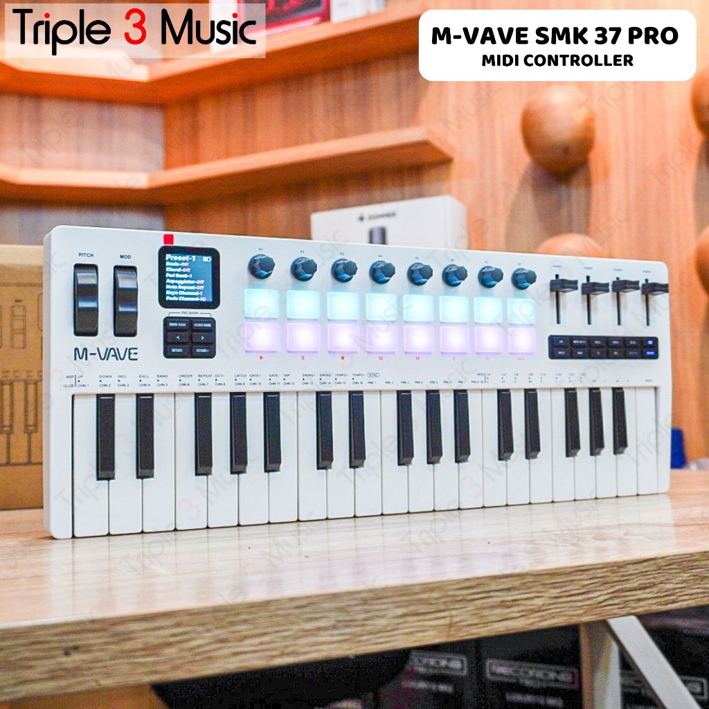 M-Vave SMK 37 Pro SMK37 PRO 37 Keys Midi Keyboard USB Midi Controller