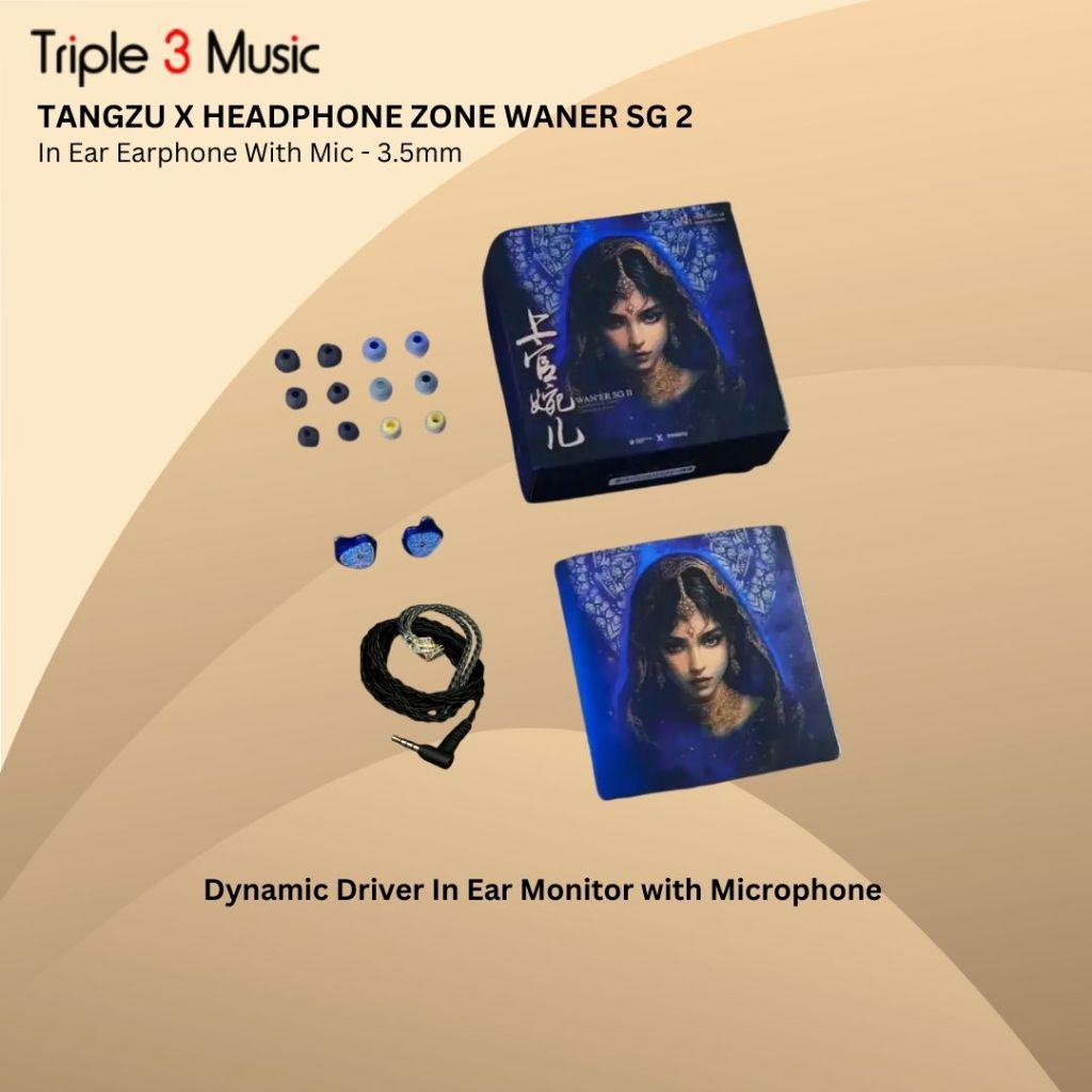 Tangzu x Headphone Zone Wan Er 2 / WanEr 2 Dynamic Driver In Ear Monitor Earphone With Microphone - 3.5mm