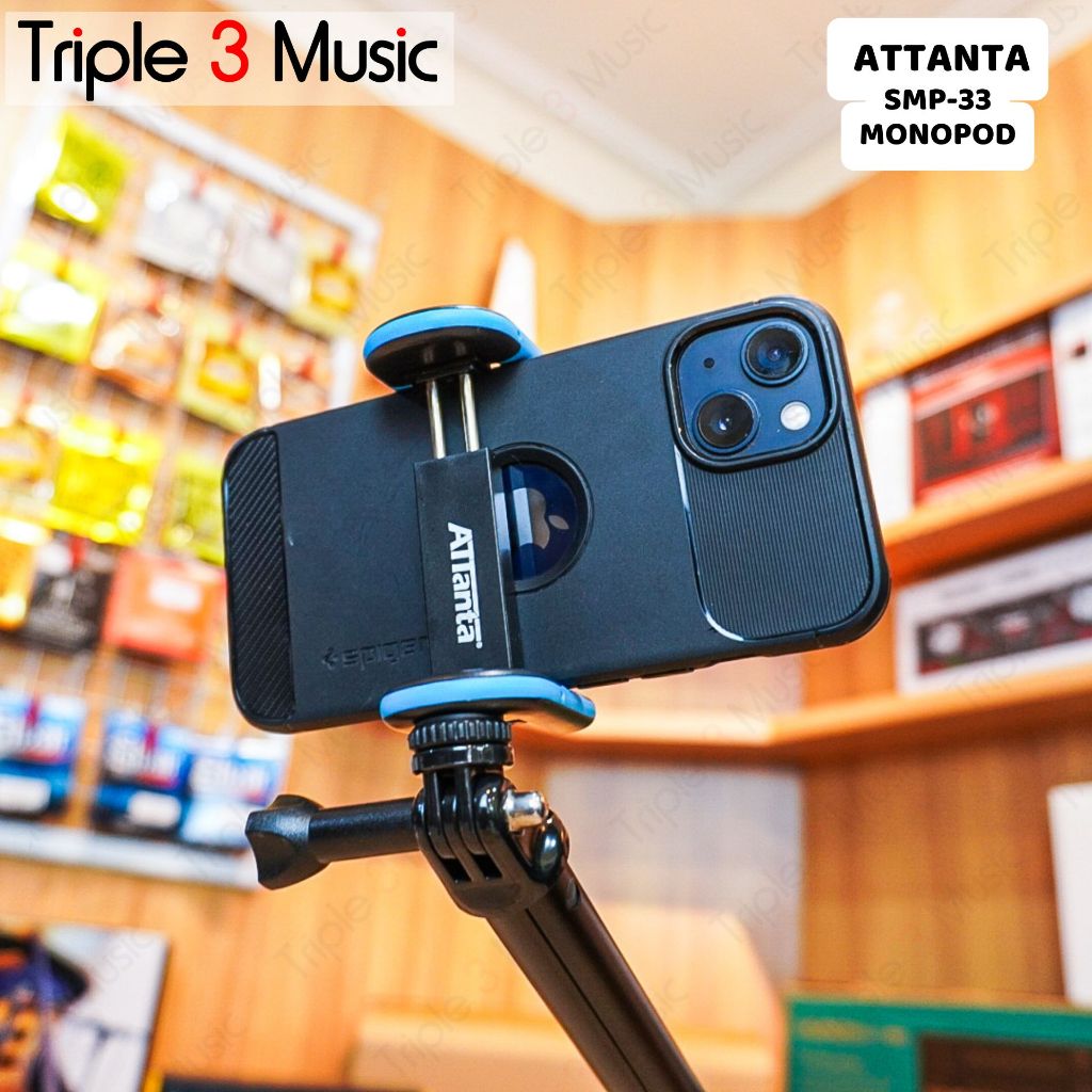 ATTANTA SMP 33 Selfie Stick Mini Monopod for Action Camera & Smartphone Tongsis HP Tongkat Selfie Attanta SMP33 Original