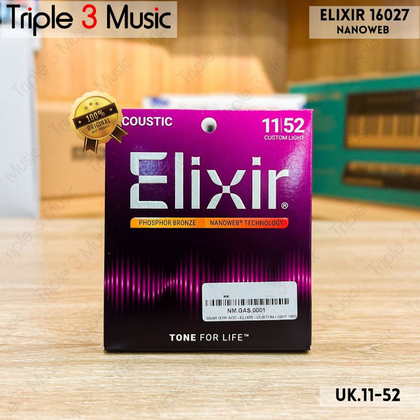 Elixir 16027 11-52 Nanoweb senar gitar akustik ORIGINAL