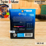 Elixir 12000 9-42 Polyweb Electric Guitar Strings senar gitar elektrik , Super Light, 9-42