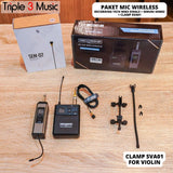 SERUNI SEM-02 SEM02 SEM 02 Wireless microphone BIOLA VIOLIN with RT WM2 SINGLE