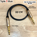 OFC kabel pendek TRS 6.5 mm To TRS 6.5mm 50cm 75cm balanced Akai