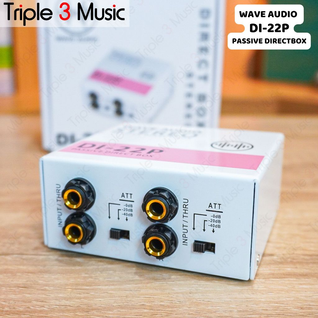 Wave Audio DI22P DI-22P DI 22P Stereo Passive Direct Box
