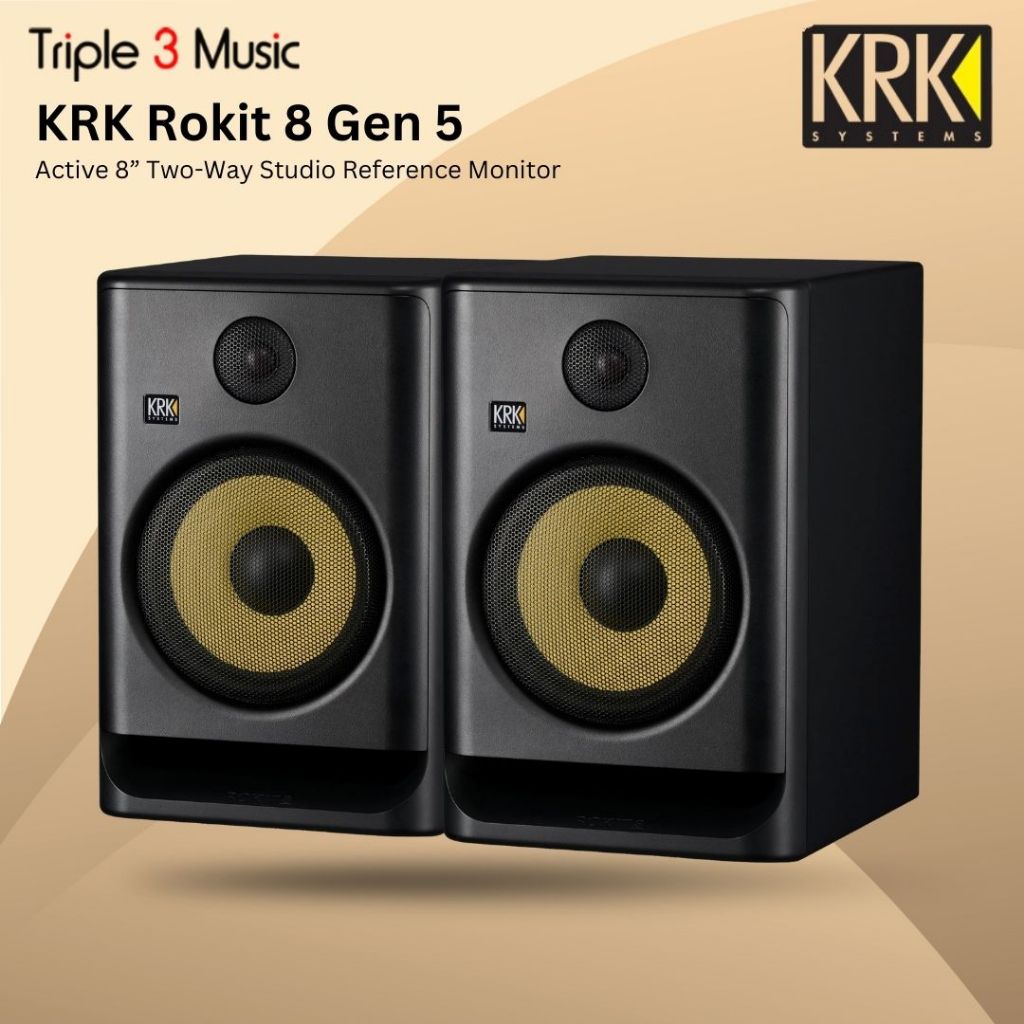KRK ROKIT 8 G5 Studio Monitor 8-inch Powered Speaker (Pair)