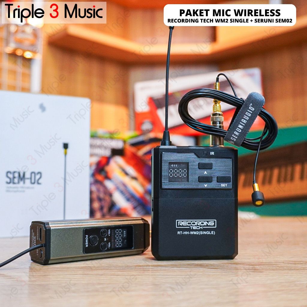 Seruni SEM-02 Wireless mic instrument with recording tech wm2 single