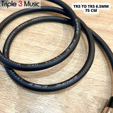 OFC kabel pendek TRS 6.5 mm To TRS 6.5mm 50cm 75cm balanced Akai