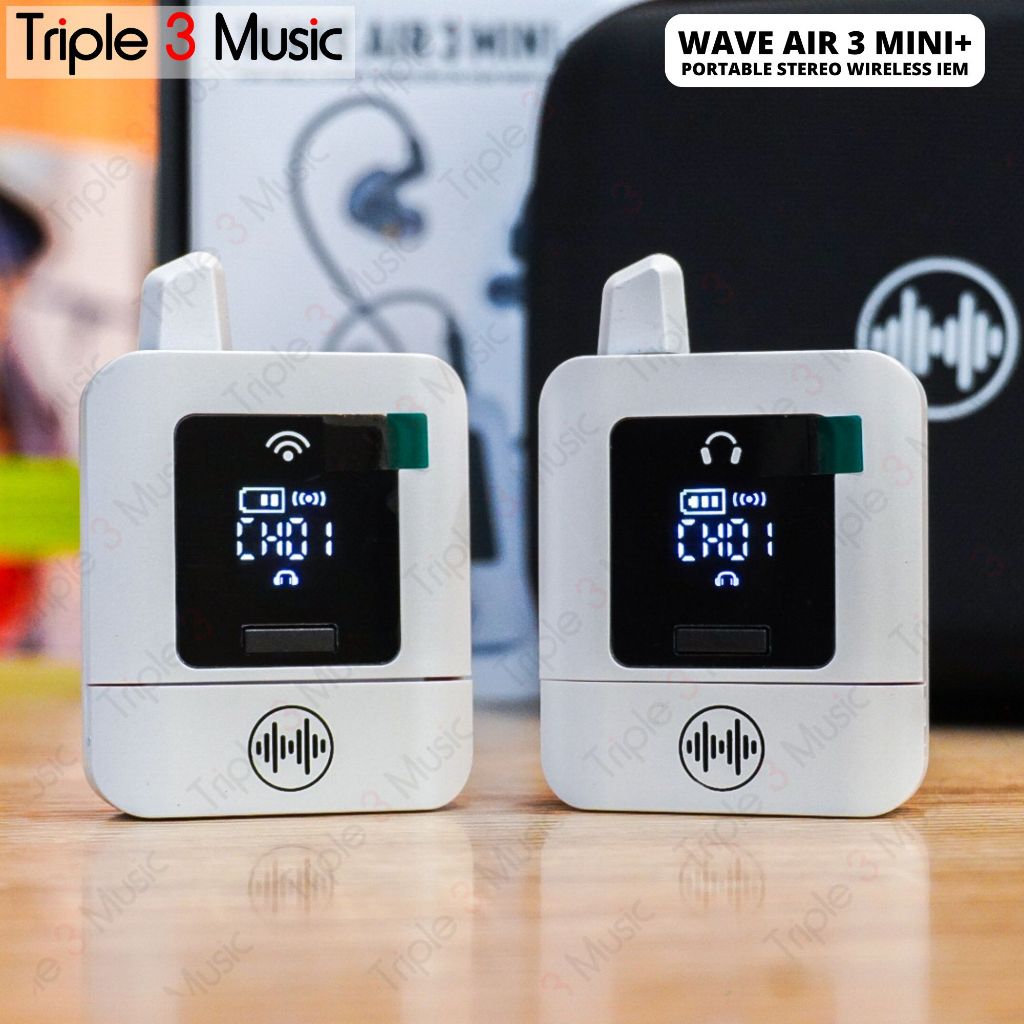 WAVE AIR 3 MINI + PLUS IEM WIRELESS SET STEREO SISTEM PORTABLE