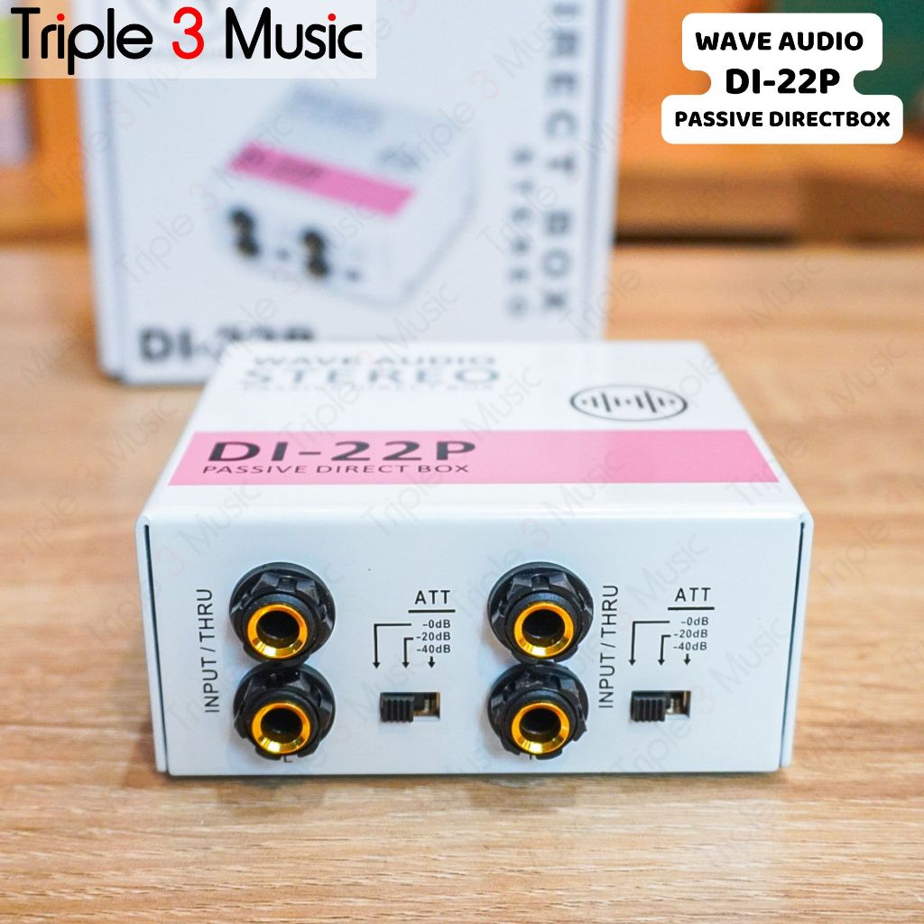 Wave Audio DI22P DI-22P DI 22P Stereo Passive Direct Box