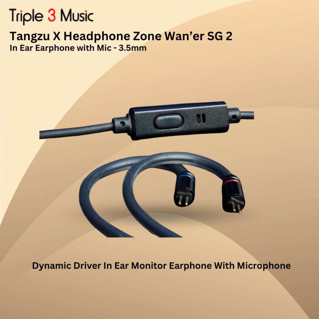 Tangzu x Headphone Zone Wan Er 2 / WanEr 2 Dynamic Driver In Ear Monitor Earphone With Microphone - 3.5mm
