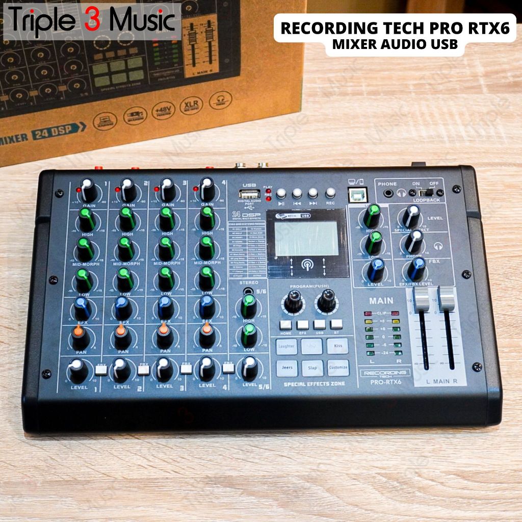 RECORDING TECH Pro RTX6 Pro rt x6 prortx6 Mixer Audio USB 6 Channel