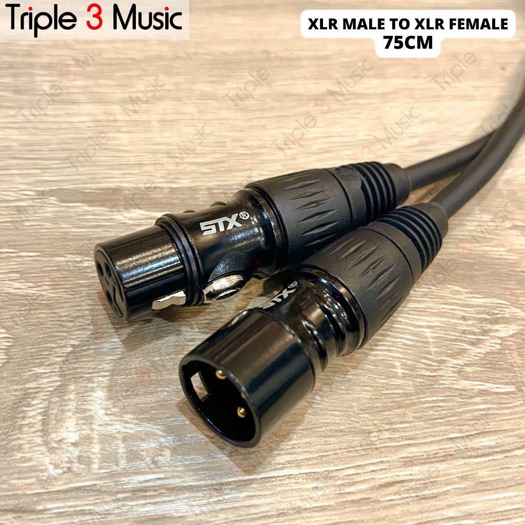 OFC kabel pendek Kabel mic microphone XLR male to XLR female 50cm 75cm