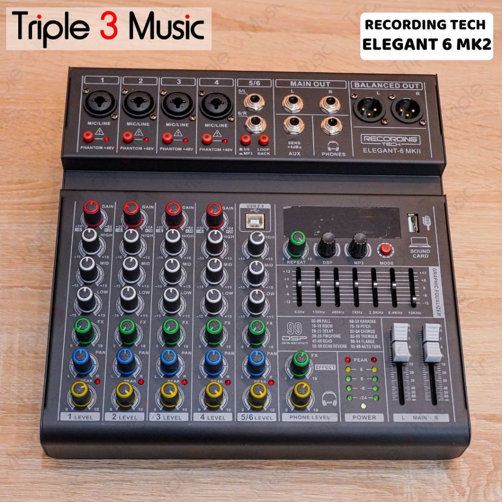 RECORDING TECH RT ELEGANT 6 Mixer Audio USB