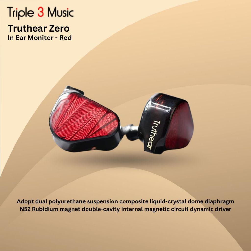 TruthEar ZERO RED x Crinacle RED Dual Dynamic Driver In Ear Earphone