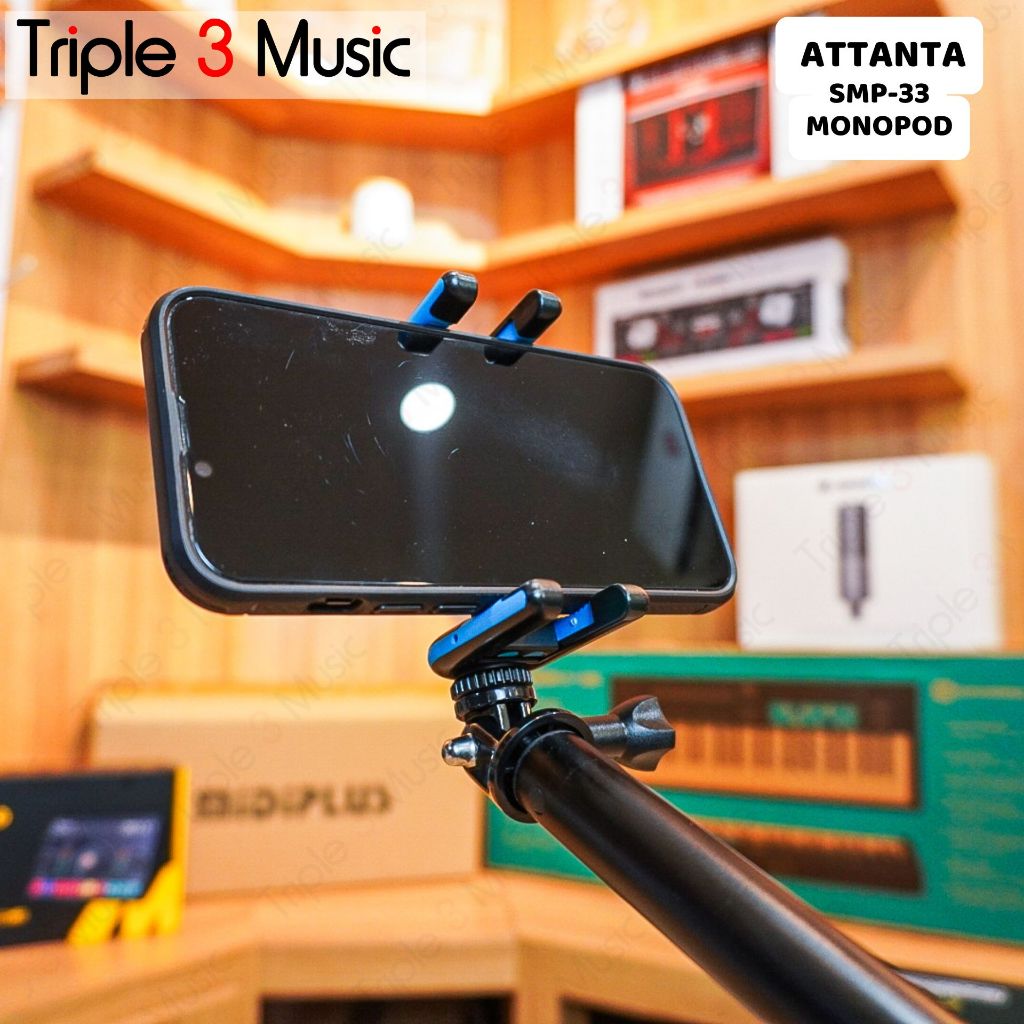 ATTANTA SMP 33 Selfie Stick Mini Monopod for Action Camera & Smartphone Tongsis HP Tongkat Selfie Attanta SMP33 Original