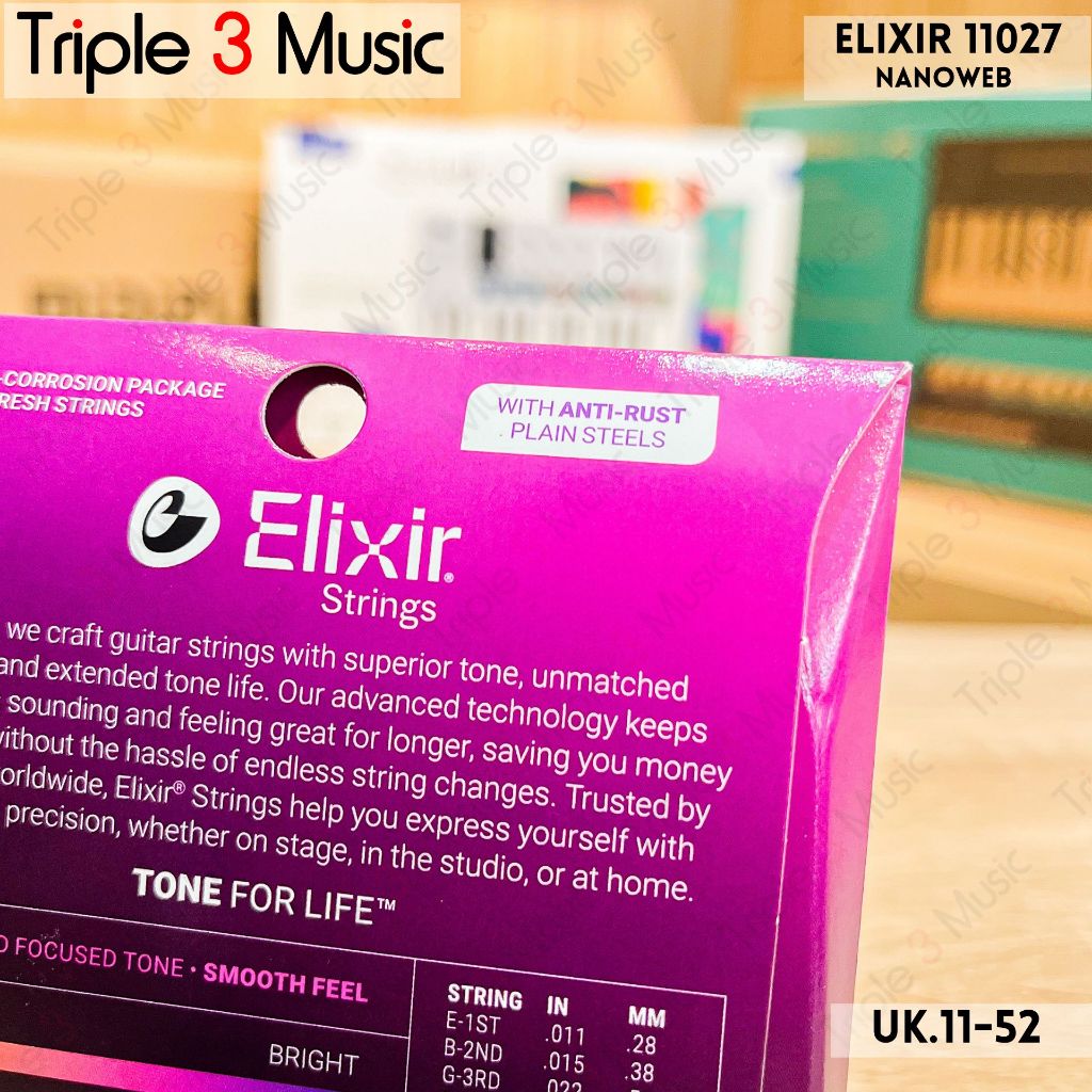 Elixir 11027 11-52 Nanoweb ORIGINAL Senar Gitar Akustik Strings