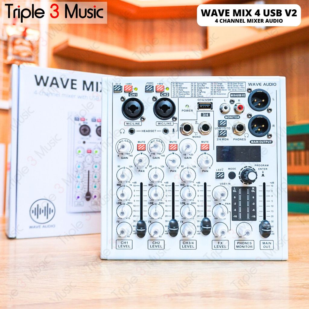 WAVE MIX4USB MIX 4 USB V2 mixer audio USB soundcard Monitor Drummer