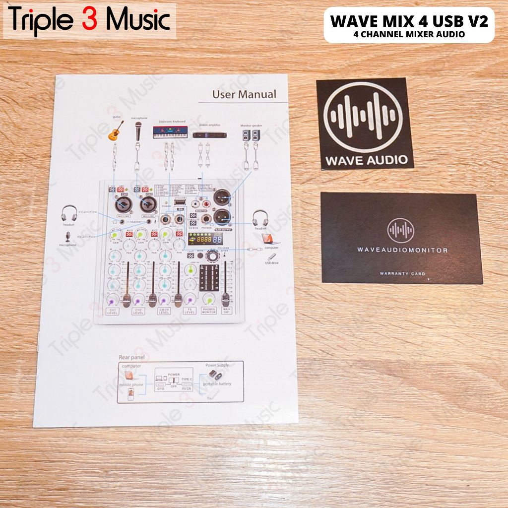 WAVE MIX4USB MIX 4 USB V2 mixer audio USB soundcard Monitor Drummer