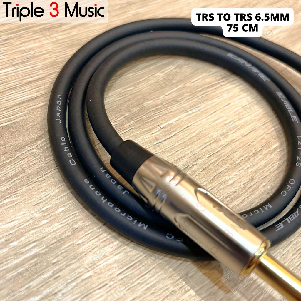 OFC kabel pendek TRS 6.5 mm To TRS 6.5mm 50cm 75cm balanced Akai
